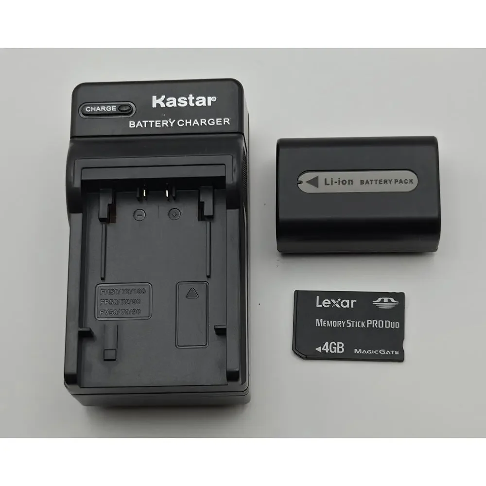 Sony Tested Handycam DCR-DVD610 Wide LCD W/ Charger +Battery + Memory Stick